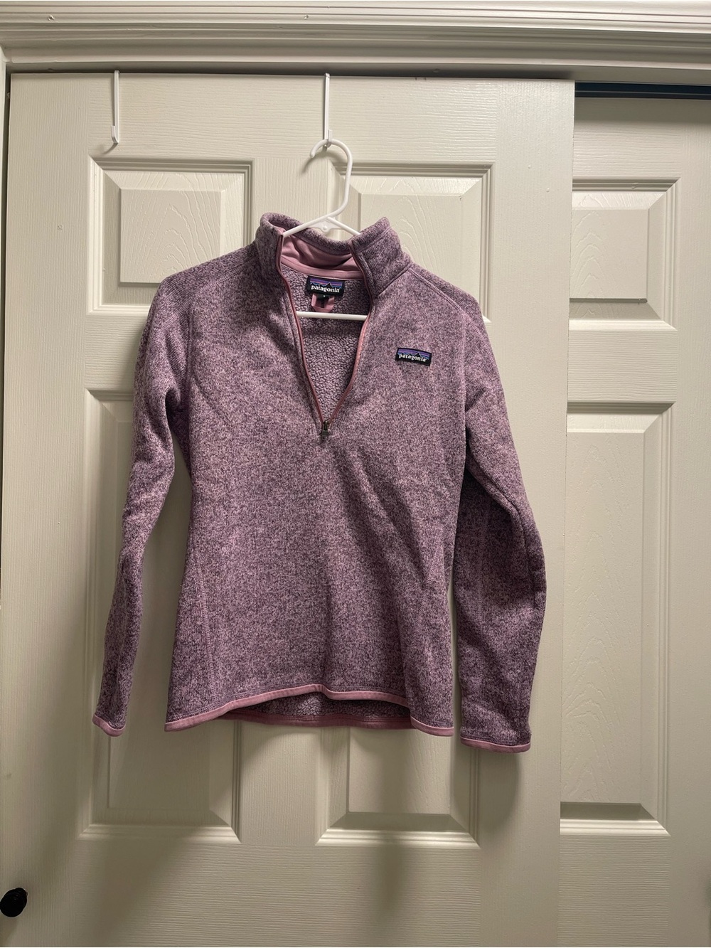 Patagonia Heathered Mauve Quarter-Zip Pullover
